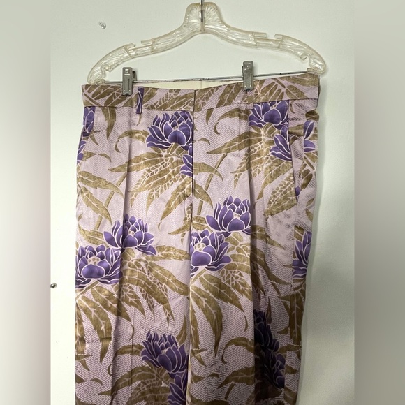 100% viscose dries van noten NWT floral, print pants size 40 - Picture 7 of 9